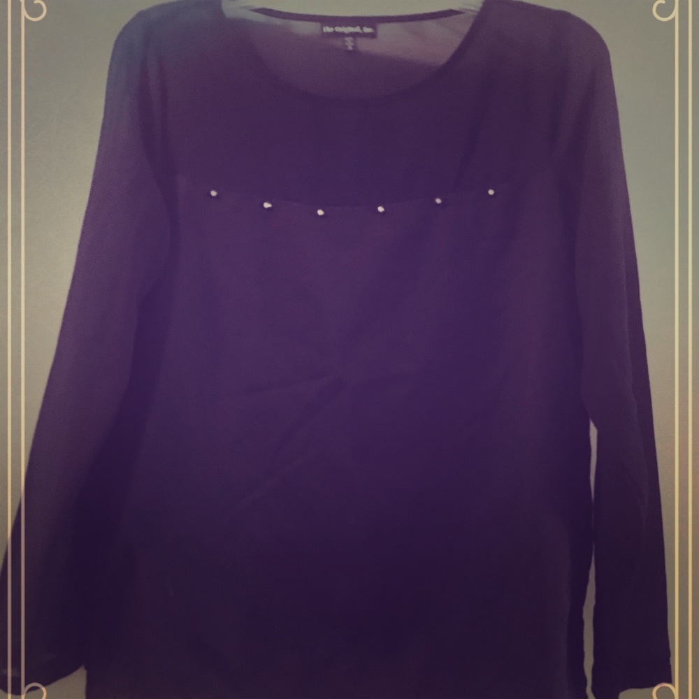 Women’s Black Studded Blouse | Size S